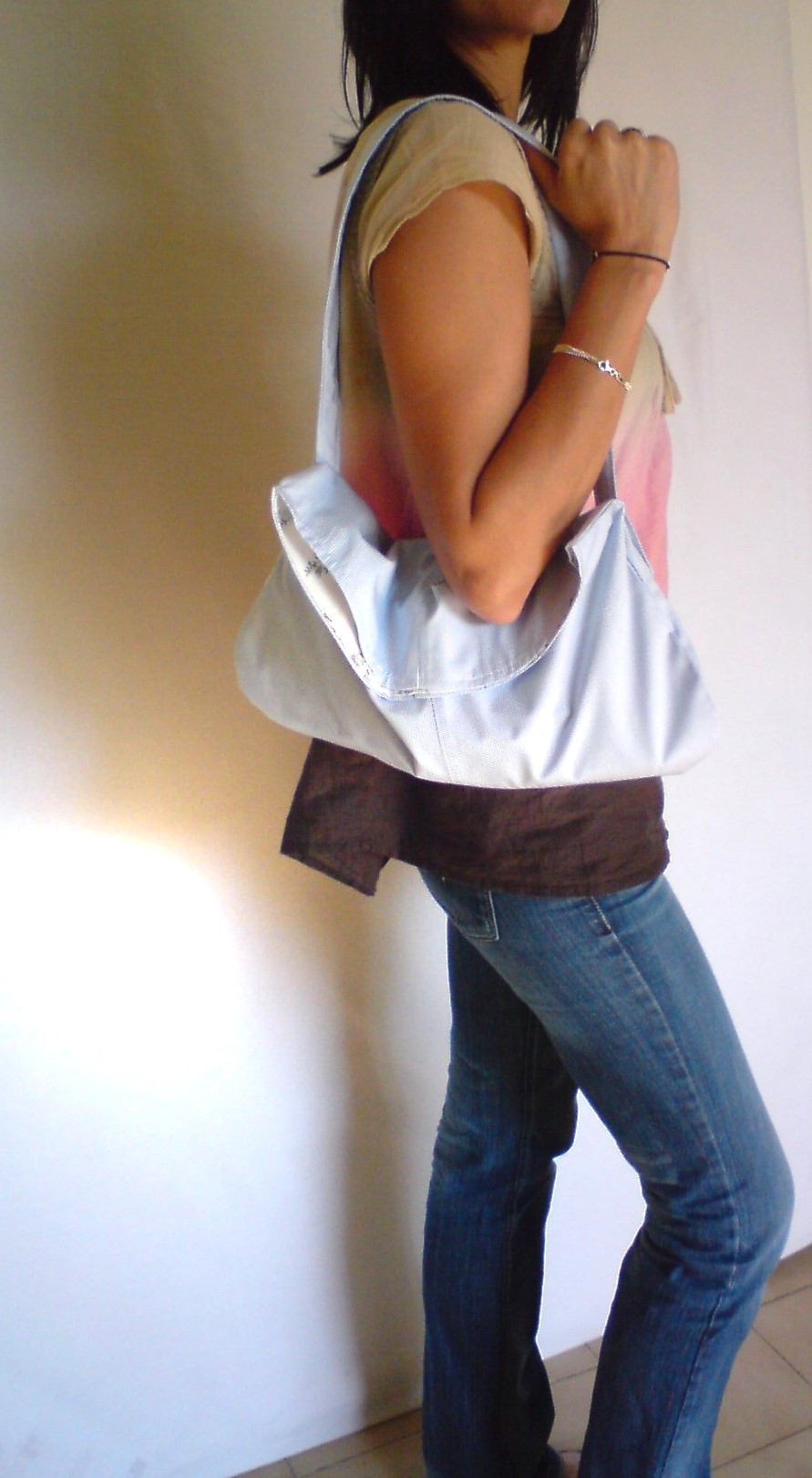 sac &agrave; rayures port&eacute;